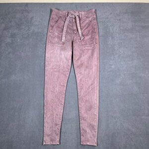 American Eagle Womens Jegging 4R Mauve Hi-Rise Super Stretch‎ Pants Tie-Waist